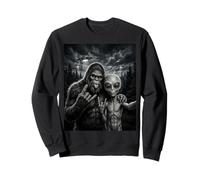 Drôle Bigfoot Selfie Rock on UFO Sasquatch Sweatshirt
