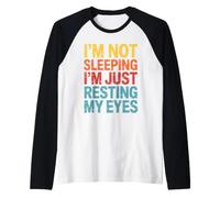 Drôle Blague Maman Papa ne dort Pas Je Repose Mes Yeux Manche Raglan