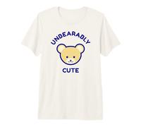Drôle Bleu Beige Souriant Jouet Ours Mignon Vecteur Art T-Shirt Haut de Gamme