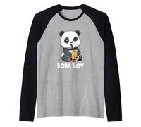 Drôle Boba Bubble Tea Panda Boba Boy Kawaii Panda Manche Raglan