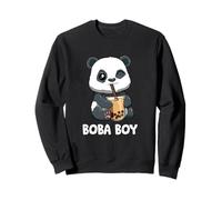 Drôle Boba Bubble Tea Panda Boba Boy Kawaii Panda Sweatshirt