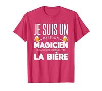 Drôle Boire À Cadeau pour Un Parrain Amateur De Bière T-Shirt, Homme, Rouge Chiné, S