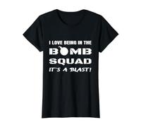 Drôle Bomb Squad Blague Explosifs Élimination Technicien Humour T-Shirt Graphique avec Valeur, Femme, Noir, M