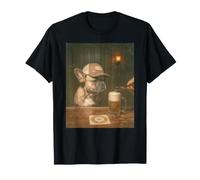 Drôle Bouledogue Français Boire de la Bière Selfie Maudit Image Meme T-Shirt