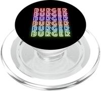 Drôle Burger Rétro Vintage Burger Hamburger Nourriture Foodie PopSockets PopGrip pour MagSafe