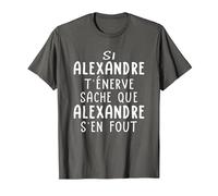 Drôle Cadeau Humoristique pour Prénom Alexandre T-Shirt, Homme, Asphalte, 6XL