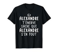 Drôle Cadeau Humoristique pour Prénom Alexandre T-Shirt, Homme, Noir, 6XL