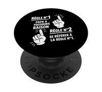 Drôle Cadeau pour Maman et Papa Toujours Raison PopSockets PopGrip Adhésif