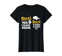 Drôle Cadeau pour Papa Toujours Raison T-Shirt Graphique avec Valeur