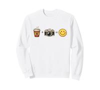 Drôle Café Caméra Happy Photographe Photographie Humour Sweatshirt