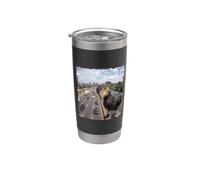 Drôle Caméra De Circulation Autoroute Cormoran Gobelet isotherme en acier inoxydable double paroi
