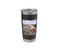 Drôle Caméra De Circulation Autoroute Effraie Des Clochers Gobelet isotherme en acier inoxydable double paroi