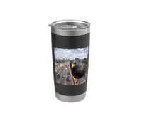 Drôle Caméra De Circulation Autoroute Étourneau Sansonnet Gobelet isotherme en acier inoxydable double paroi