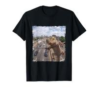 Drôle Caméra De Circulation Autoroute Gecko Domestique T-Shirt