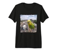 Drôle Caméra De Circulation Autoroute Perruche T-Shirt Haut de Gamme