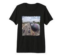 Drôle Caméra De Circulation Autoroute Pigeon Biset T-Shirt Haut de Gamme