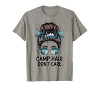 Drôle Camping Femmes Filles Chignon Décoiffé Camp Soins Cheveux Done T-Shirt