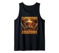 Drôle Cappuccino Assassin Café Ninja Samouraï T Shirt Débardeur