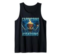Drôle Cappuccino Assassin Café Ninja Samouraï T Shirt Débardeur