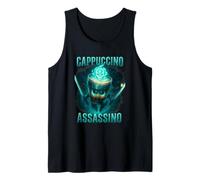 Drôle Cappuccino Assassin Café Ninja Samouraï T Shirt Débardeur
