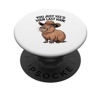 Drôle Capybara Cowboy You Just Yeed PopSockets PopGrip Adhésif