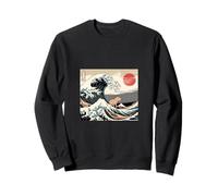 Drôle Capybara équitation Ocean Wave Japonais Sweatshirt