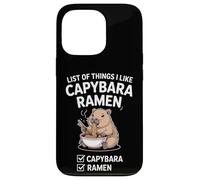 Drôle Capybara Ramen Dire Liste des Choses Que J'aime Coque pour iPhone 13 Pro