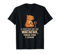 Drôle Capybara Sarcastique Amateur de Vin Zen Yoga Espagnol Meme T-Shirt