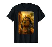 Drôle Capybara Selfie Pharaon avec Pyramides et Soleil du Désert T-Shirt