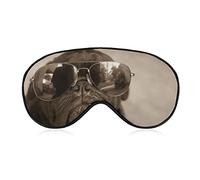 Drôle carlin chien sommeil masque mignon animal de compagnie bandeau pour dormir élastique occultant masque pour les yeux couverture pour une nuit complète de sommeil voyage et sieste