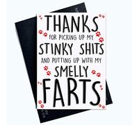 Drôle Carte de Joyeux Anniversaire de le Chien Carte pour Lui Animal Carte Amoureux de Chien Carte de Noël, Carte pour Chien Papa Maman Carte Chien Papa Carte Blague PC626