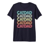 Drôle Cat Dad Fête des Pères Selfie Pawsitive Daddy Adopt T-Shirt Haut de Gamme