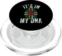 Drôle c'est dans mon ADN Drapeau Dominique Empreinte digitale PopSockets PopGrip pour MagSafe