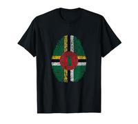 Drôle C'est dans Mon ADN Drapeau Dominique Empreinte Digitale T-Shirt Graphique avec Valeur
