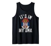 Drôle c'est dans mon ADN Drapeau Serbie Empreinte digitale Débardeur