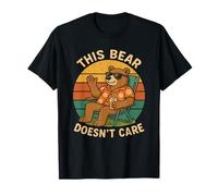 Drôle cet ours ne se soucie pas de lazy ours graphique père T-Shirt