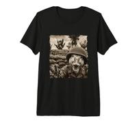 Drôle Champ De Bataille Soldat Casque Canard T-Shirt Haut de Gamme