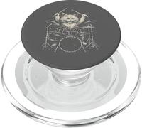 Drôle Chat Batteur Grunge Art félin Musique Groupe Vintage PopSockets PopGrip pour MagSafe