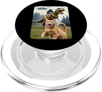 Drôle Chat Gorilla Dinosaure UFO Meme Scène Humour Absurde PopSockets PopGrip pour MagSafe