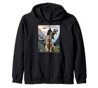 Drôle Chat Gorilla Dinosaure UFO Meme Scène Humour Absurde Sweat à Capuche