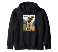 Drôle Chat Gorilla Dinosaure UFO Meme Scène Humour Absurde Sweat à Capuche