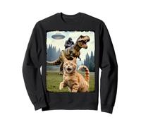 Drôle Chat Gorilla Dinosaure UFO Meme Scène Humour Absurde Sweatshirt