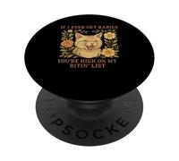 Drôle Chat Rage Shirt Humour Morsure Liste PopSockets PopGrip Adhésif
