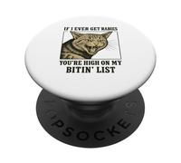 Drôle Chat Rage Shirt Humour Morsure Liste PopSockets PopGrip Adhésif