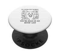 Drôle Chat Rage Shirt Humour Morsure Liste PopSockets PopGrip Adhésif