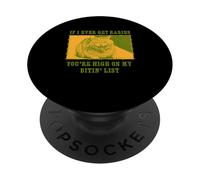 Drôle Chat Rage Shirt Humour Morsure Liste PopSockets PopGrip Adhésif