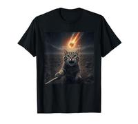 Drôle Chat Selfie Meteor Apocalypse T-Shirt