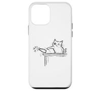 Drôle Chat Tournesol Vase Meme Doodle Dessiné à la Main Coque pour iPhone 12 Mini