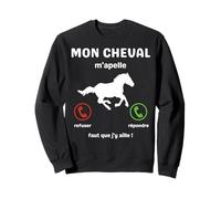 Drole Cheval Equitation pour Les Fille Qui Aime Les cheveaux Sweatshirt