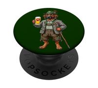 drôle Chien de Soudure Hanovre boit de la bière PopSockets PopGrip Adhésif